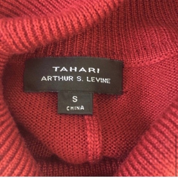 Tahari Knit Dress Cowl Neck Short Sleeves S - Picture 5 of 6